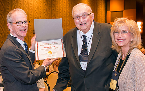 The AGO Edward A. Hansen Leadership Award is presented to Robert C. Bennett of Houston, TX